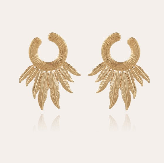 Boucles d'oreilles Caracara dorées