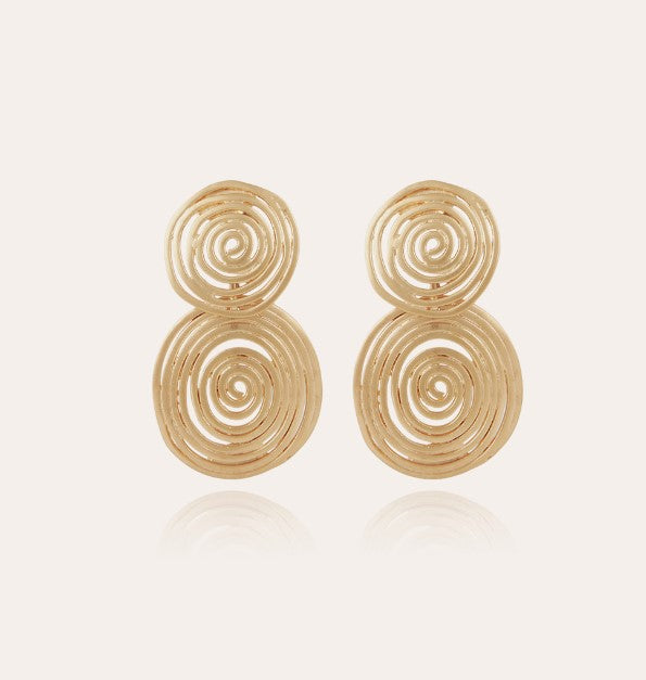 Boucles d'oreilles Wave petit modèle dorées