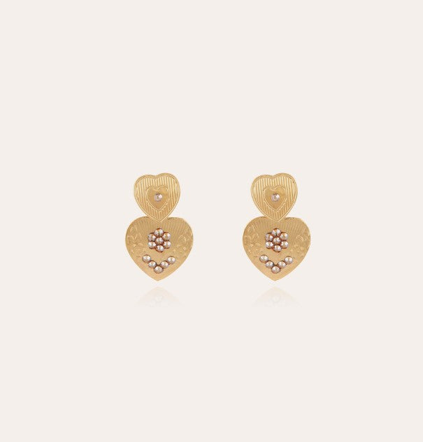 Boucles d'oreilles Love mini dorées