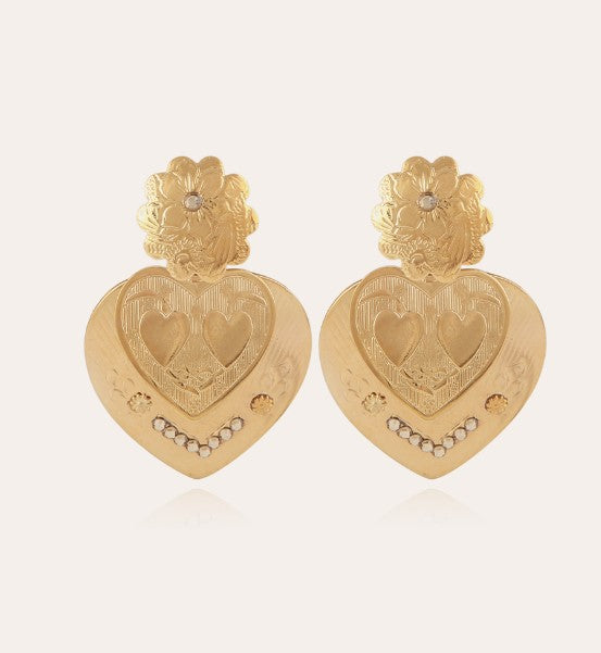 Boucles d'oreilles Love dorées