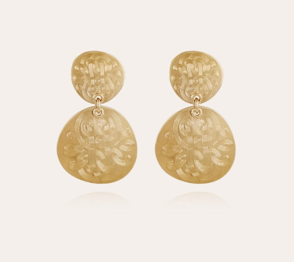 Boucles d'oreilles Diva Nuage petit modèle dorées