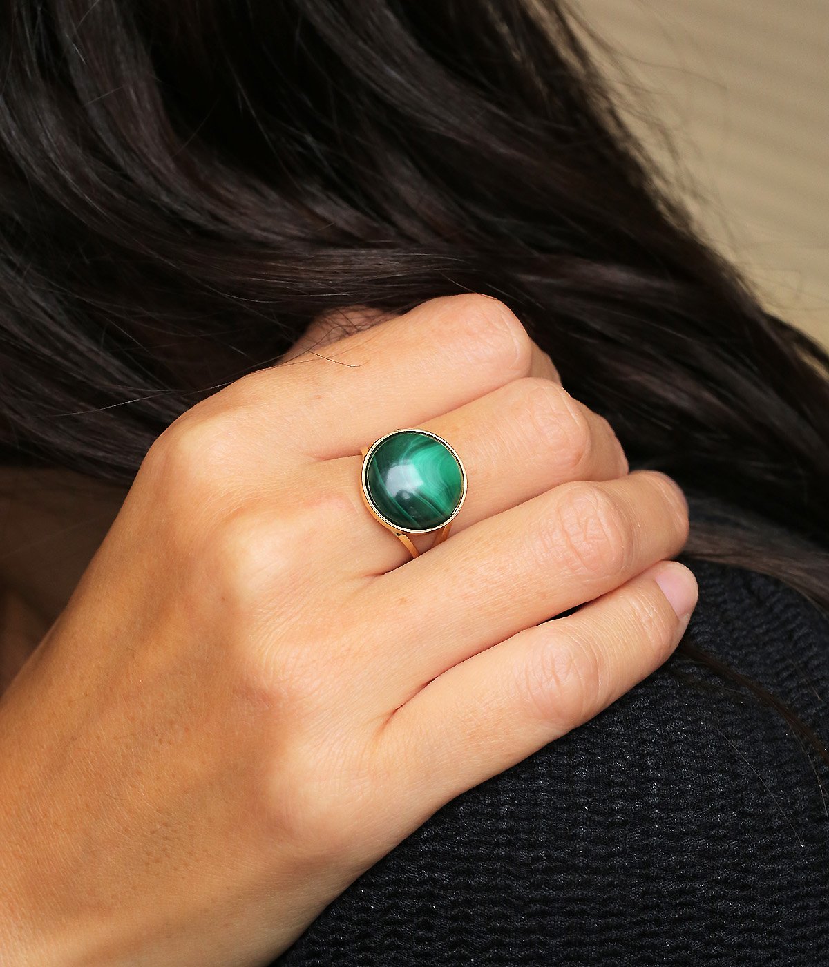 Bague Akilah Malachite