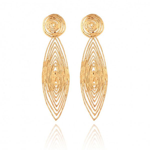 Boucles d'oreilles Longwave petit modèle dorées