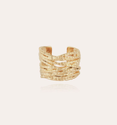 Bague Liane manchette or